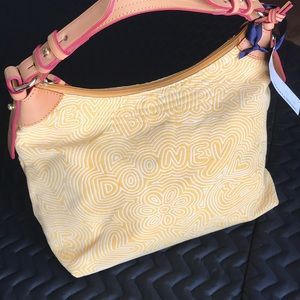 Dooney & Bourke yellow canvas shoulder bag. NEW